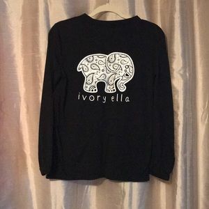 🔴SOLD🔴 Ivory Ella - black shirt 🐘